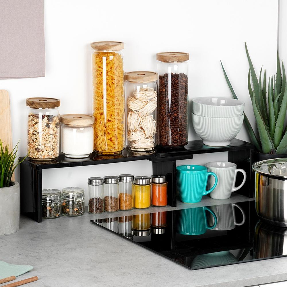 Kitchen Shelf for Countertop, Corner or Straight Cabinet, Organizer Stand