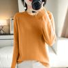 Women's Long Sleeved Knitted Sweater Round Neck Loose Thin Top