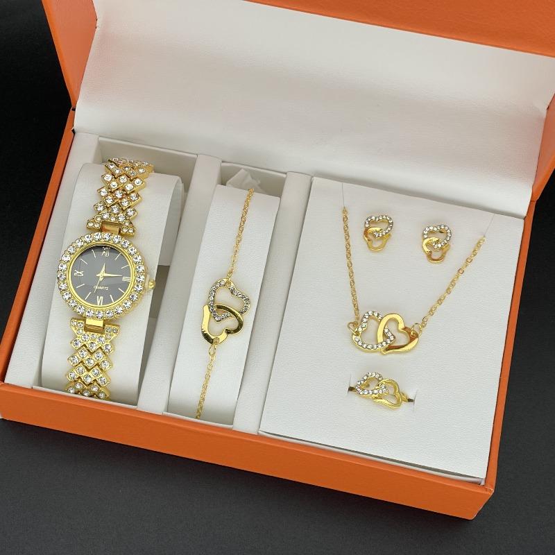 Fashion women s watch set, elegant temperament, quartz watch, hot-selling jewelry bracelet set