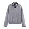 European Style 2026 Elegant Women's Plaid Two-Piece Knitwear