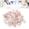 100Pcs Jewel Shaped Paper Clips Cute Bookmarks Planner Metal Paperclips Decorative School Supplies for Kids Students   Gold with Transparent Box