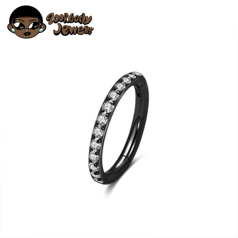 1 Stück G23 Titan Nasenring 16G 18G 20G Klappbares Septum Clicker Segment Ohr Tragus Knorpel Helix Daith Lippe Körper Piercing Schmuck