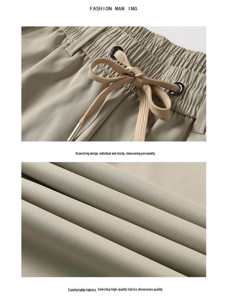 Waterproof Ice Silk Pants with Pocket - Youthful and Trendy