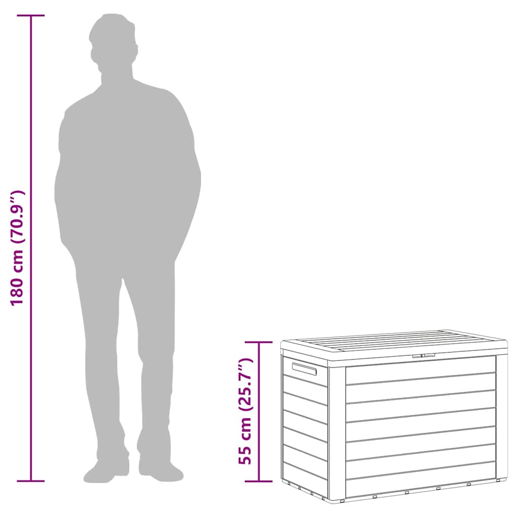 Garden Chest Anthracite 78 X 44 X 55 Cm