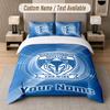 Conjunto de Roupa de Cama Personalizado Padrão Warrington Wolves, Imprimir Nome Texto 1 Capa de Edredom mais 2 Fronhas Têxtil para Casa