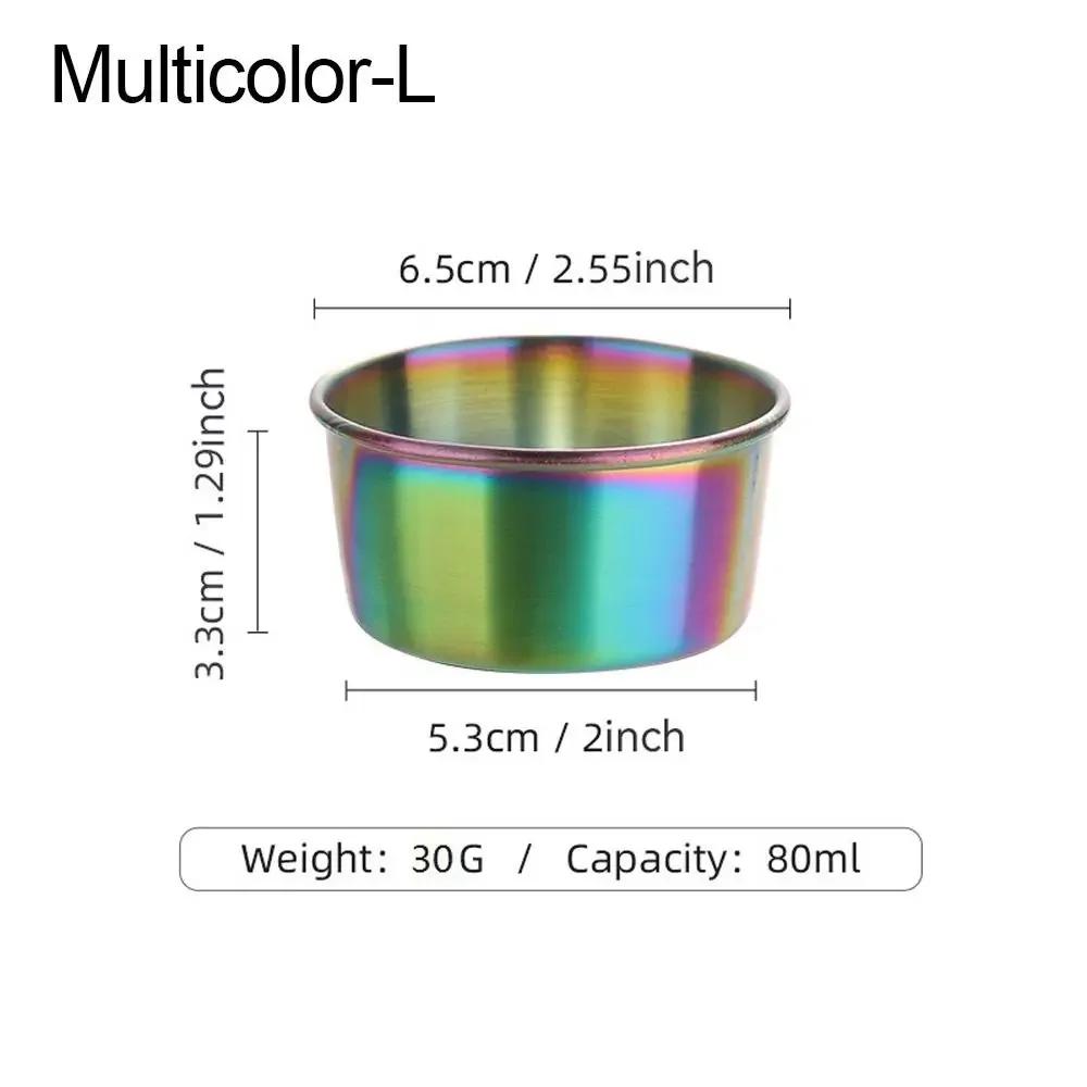 High Quality Stainless Steel Seasoning Dishes Multifunctional Mustard/Salad/Tomato Sauce Condiment/Sauce Sauce Cup Dip Tray