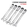 6/7/8/9/10/11/12/13mm Ratcheting Wrench Flexible for Head Dual-use Ratcheting Tool Ratcheting Car Hand Tools Multi Tool