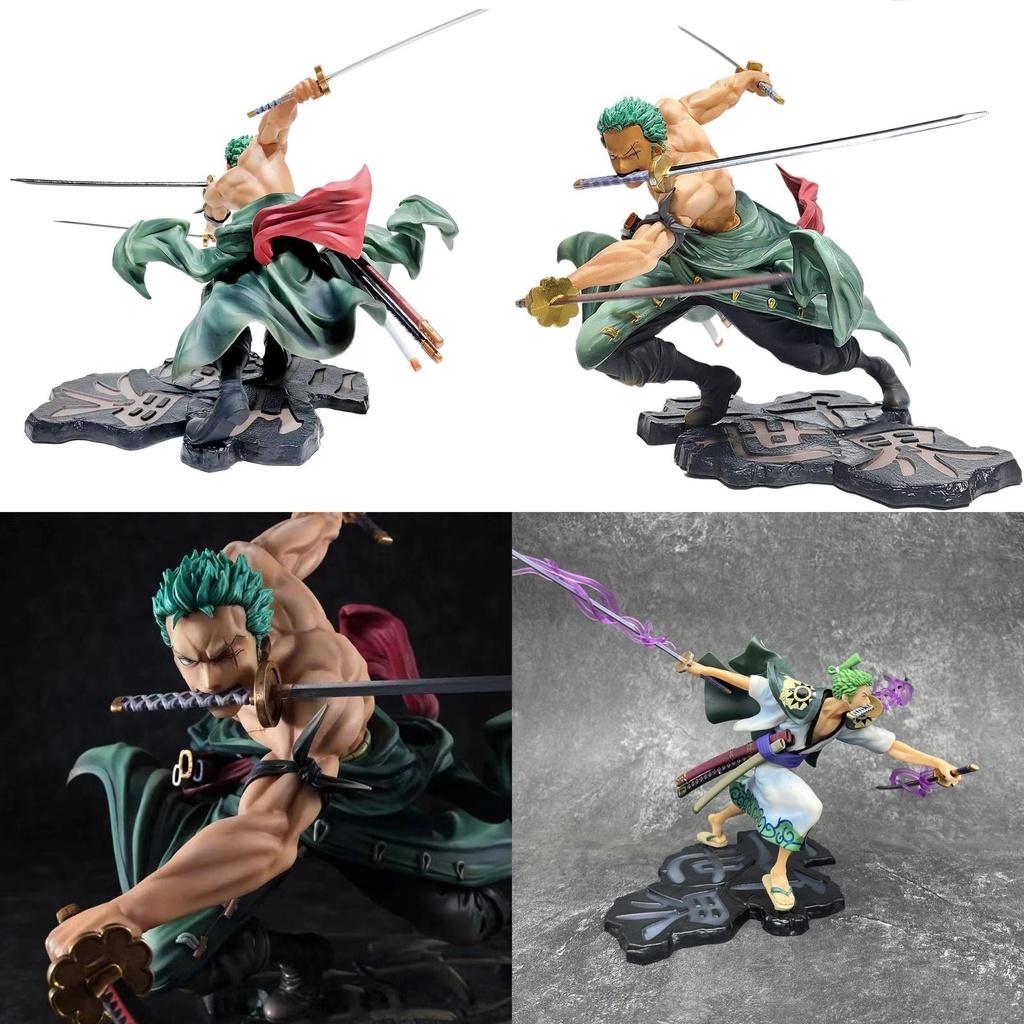 Impressionante Figura Colecionável de Anime Roronoa Zoro One Piece de 8 Polegadas Modelo