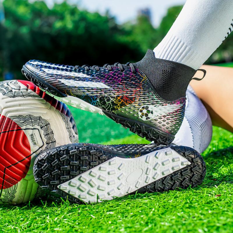 Mandarin Duck Football Shoes High-top Men's and Women's TF Broken Nails Long Nails Student Competition Artificial Grass Nail Training