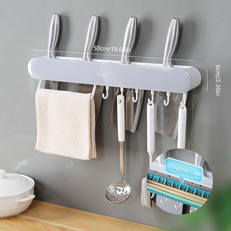 Kitchen Storage Rack Chopstick Knife Holder Professional Kitchen Utensils Holder Kitchen Accessories Wall-mounted  Knives Stand
