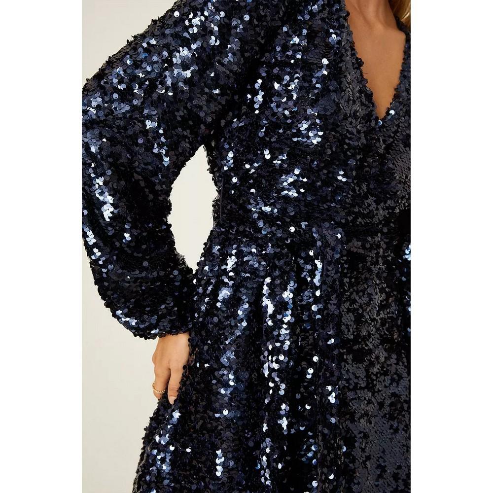 Dorothy Perkins Womens/Ladies Sequin Wrap Mini Dress