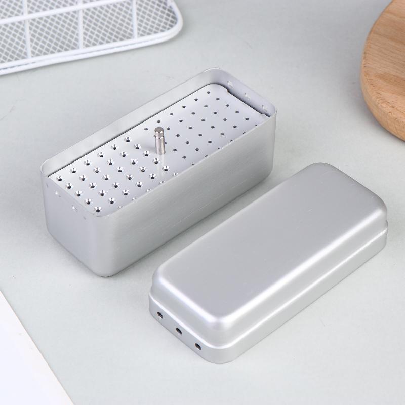 Sterilizzatore Autoclave in Alluminio a 72 Fori Porta-Fresa Dentale Scatola Organizer di Grande Capacità per Studio Odontoiatrico