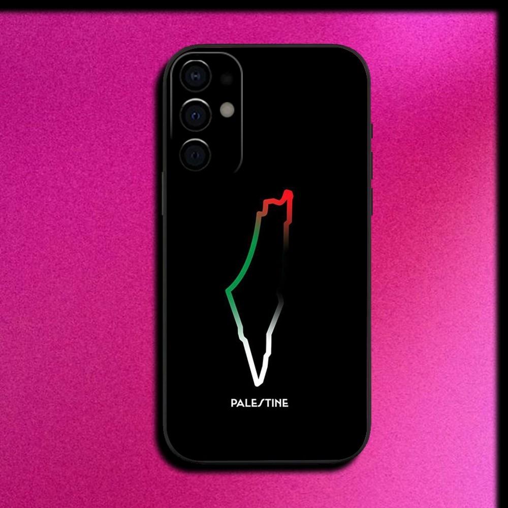 P-Palestine-es-F-Flag MAP Phone Case For Samsung S25,S24,S21,S22,S23,S30,Ultra,S20,Plus,Fe,Lite,Note,10,9,5G Black Cover