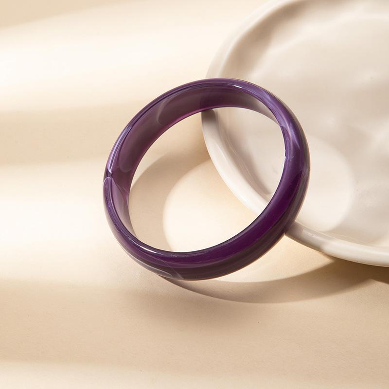 Color Smudged Acrylic Round Bracelet Fashion Commuting Simple Personality Bracelet Design Sense Jewelry