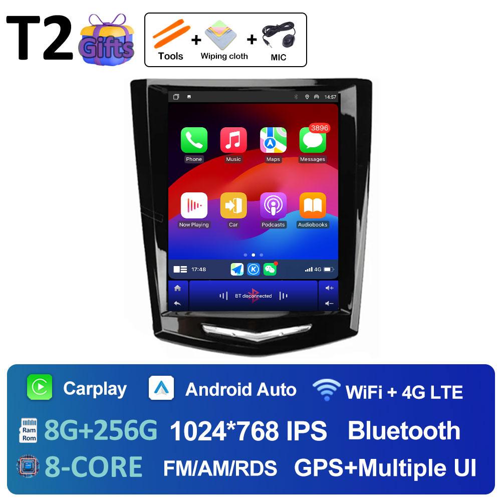 For Cadillac ATS XTS CTS SRX 2013 2014 2015 2016 DSP Stereo Wireless Carplay Android Auto 2.5D Touch Screen Head Unit No 2 din