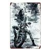 Segni Metallici Vintage Pin Up di Motociclette per Decorazione Man Cave Bar Garage
