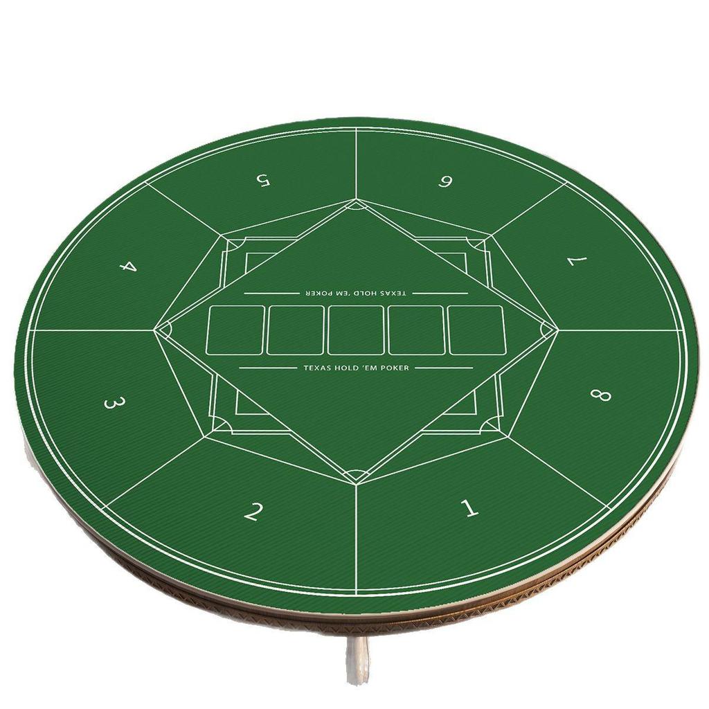 Texas Hold'em Round Poker Table Cloth - Stain-Resistant, Non-Slip Crystal Velvet