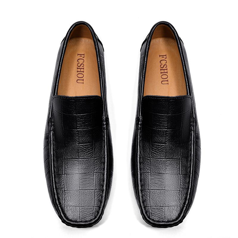 Fashion All-Match Loafers Handmade Driving Flats Fashion Mens Genuine Leather Shoes New Arrival Casual Shoes Business Men Slip-on Shoes