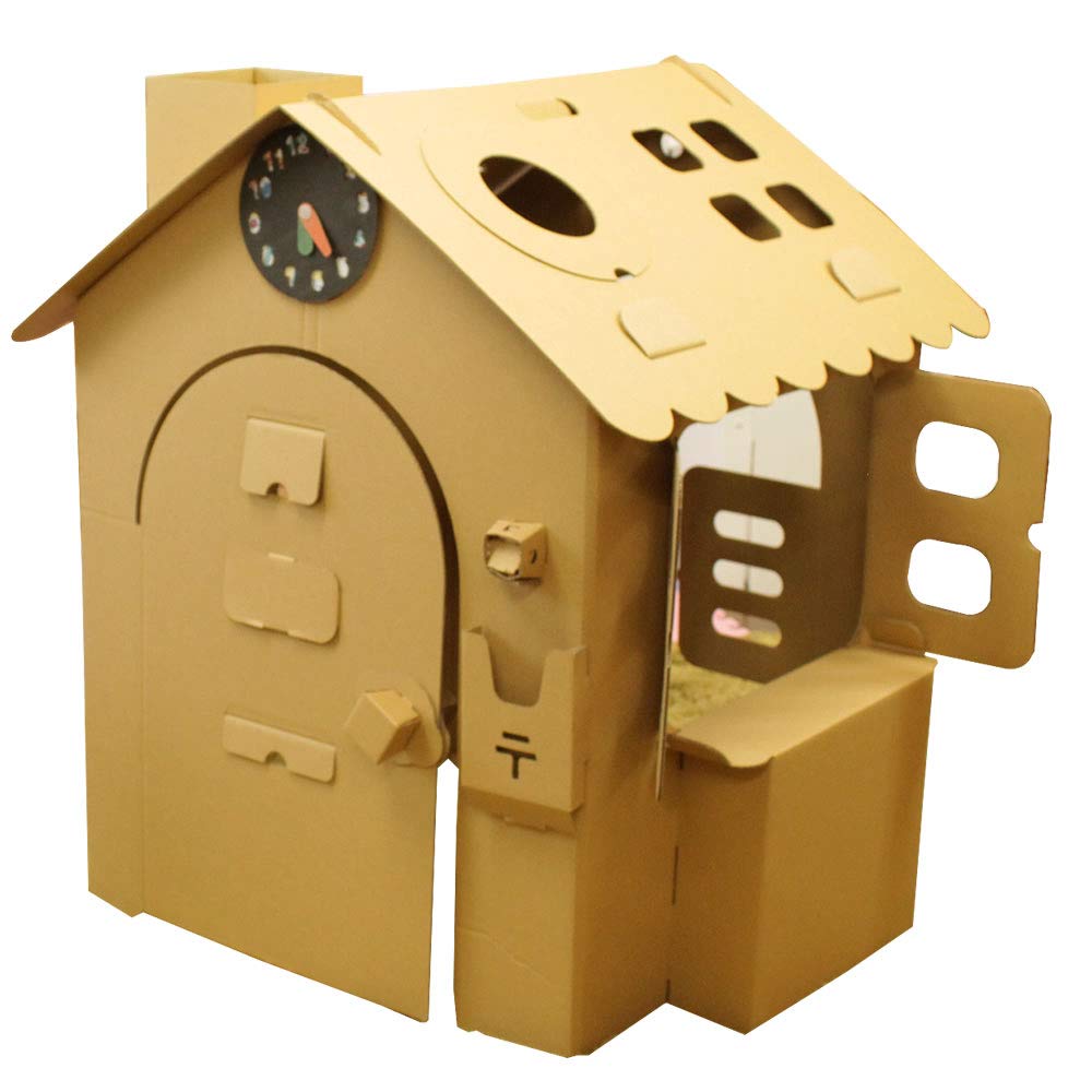 Cardboard kids 2 year birthday 3 year secret kids play cardboard play cardboard pretend HOWAY house brown house, tent, old, present, old, base, house,