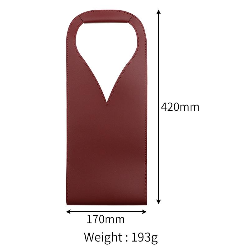 Retro PU Leather Red Wine Bag - Holiday Gift for Elders