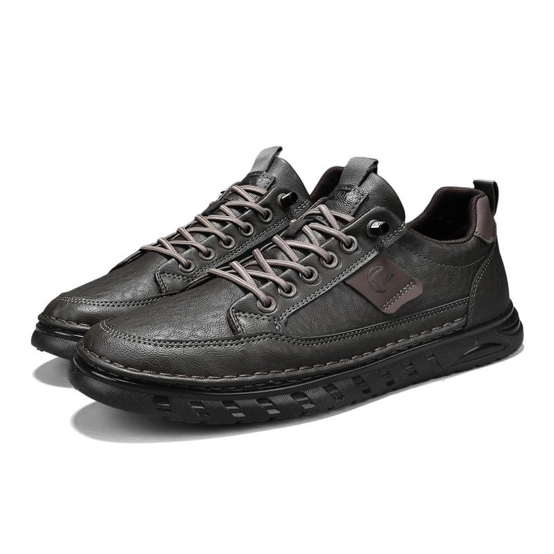 Spring /Autumn Men s Casual Handmade Large-sized Loafers Casual Driving Car Leather Shoes 41 хаки