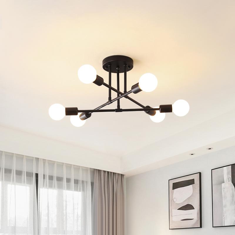 Nordic Minimalist Pendant Light Ceiling Lamp LED Chandelier Suitable for Bedrooms Living Rooms Black Gold Lighting Decoration