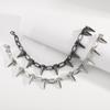 Personalized Street Shot Hip-hop Style Rivet Black Chain Necklace Trendy Men And Women Punk Exaggerated Clavicle Chain