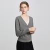 TaTu Women's Casual V-Neck Long Sleeve Knit Sweater