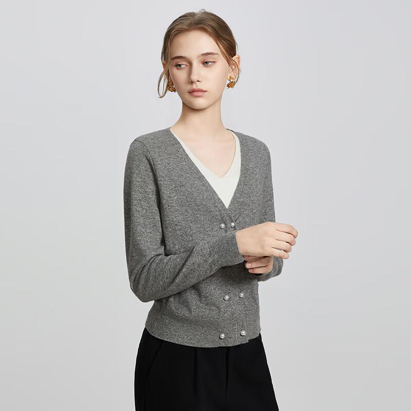 TaTu Women's Casual V-Neck Long Sleeve Knit Sweater