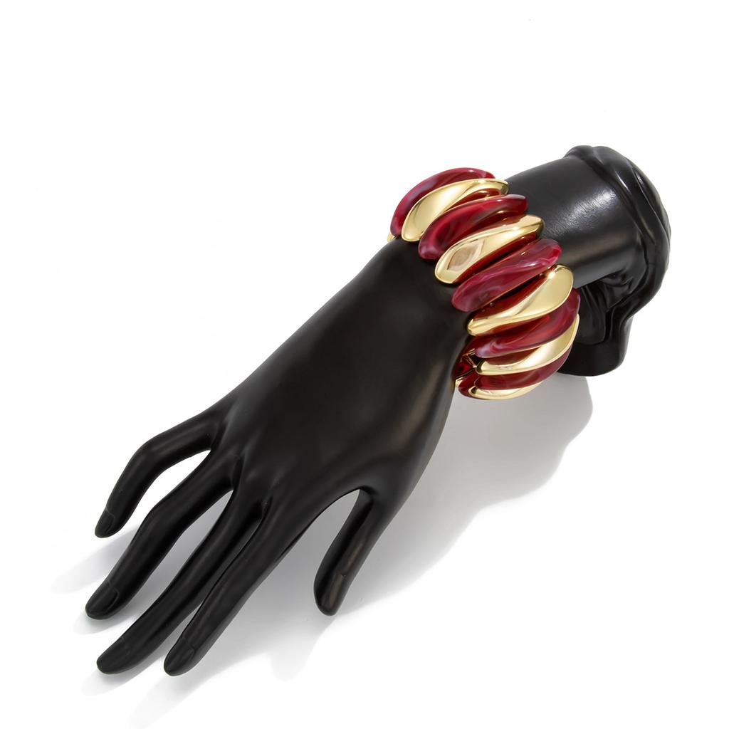 Retro Bunt gefärbtes Acrylharz Elastizität Armreif Geometrisch Übertrieben Breit Rund Stretch Armreifen für Frauen Klobiger Schmuck