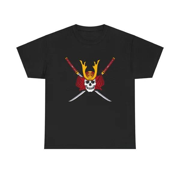 Samurai Skull Shirt Japan Ronin Ninja Bushido Warrior Katana Pirate Tee XXL S разноцветный