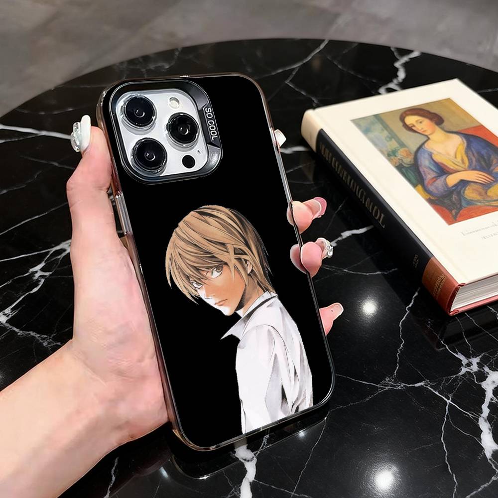 

Death Note Light Yagami Phone Case For iPhone 17,16,15,14,13,12,11 Plus,Pro Max,XS,Colored Silver Plated Inside Cover iPhone16e