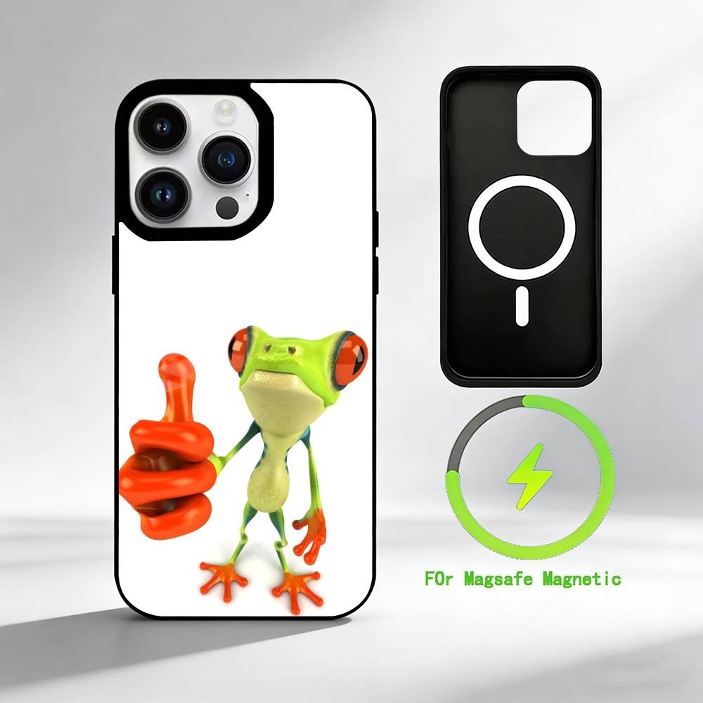 A-Abstract A-art F-frog Phone Case For iPhone 17 16 15 14 13 12 Pro Max Plus for Mirror Wireless Magnetic Cover