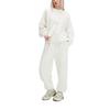 Li Ning Reignite Series Solid Color Loose Fit Reflective Knit Sports Pants Women Bottoms Off-White AKLU232-1