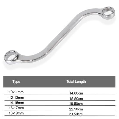 5/10pcs Motorcycle Wrench CRV Spanner Set 12-point Socket Double-headed 10-19MM Adapter Bicycle Bike Removal Tools Garage Tools