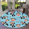 1pc Paul Frank Julius Monkey Pattern Round Carpet, Made of Polyester,Perfect for Decorating Office Chairs, Living Rooms Fplt147