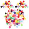 500pcs 25mm Colorful Plush Ball Toy Elastic Plush Ball Creative Manual DIY Hat Scarf Accessories for Kids (Mixed Color)