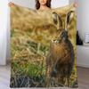 Love Is In the Hare Throw Blanket Cozy Napping Blanket Gift for Mom Dad
