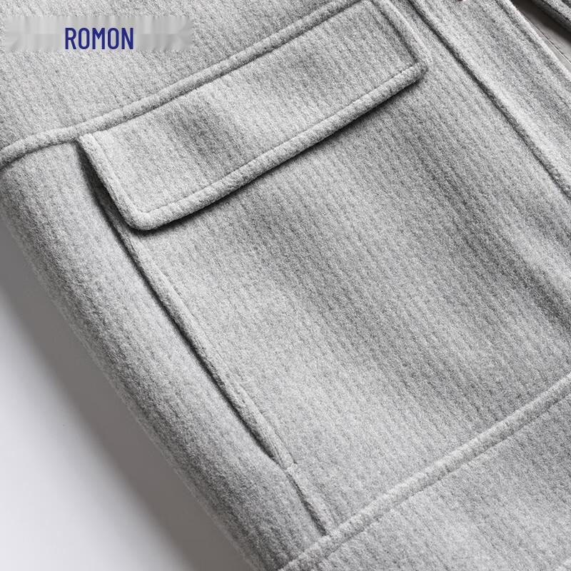 Romon Men's Business Casual Thick Lapel Jacket