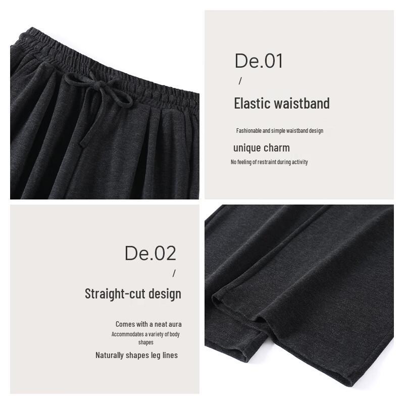 MJ STYLE Women's Relaxed Fit Soft Drape Straight-Leg Pants