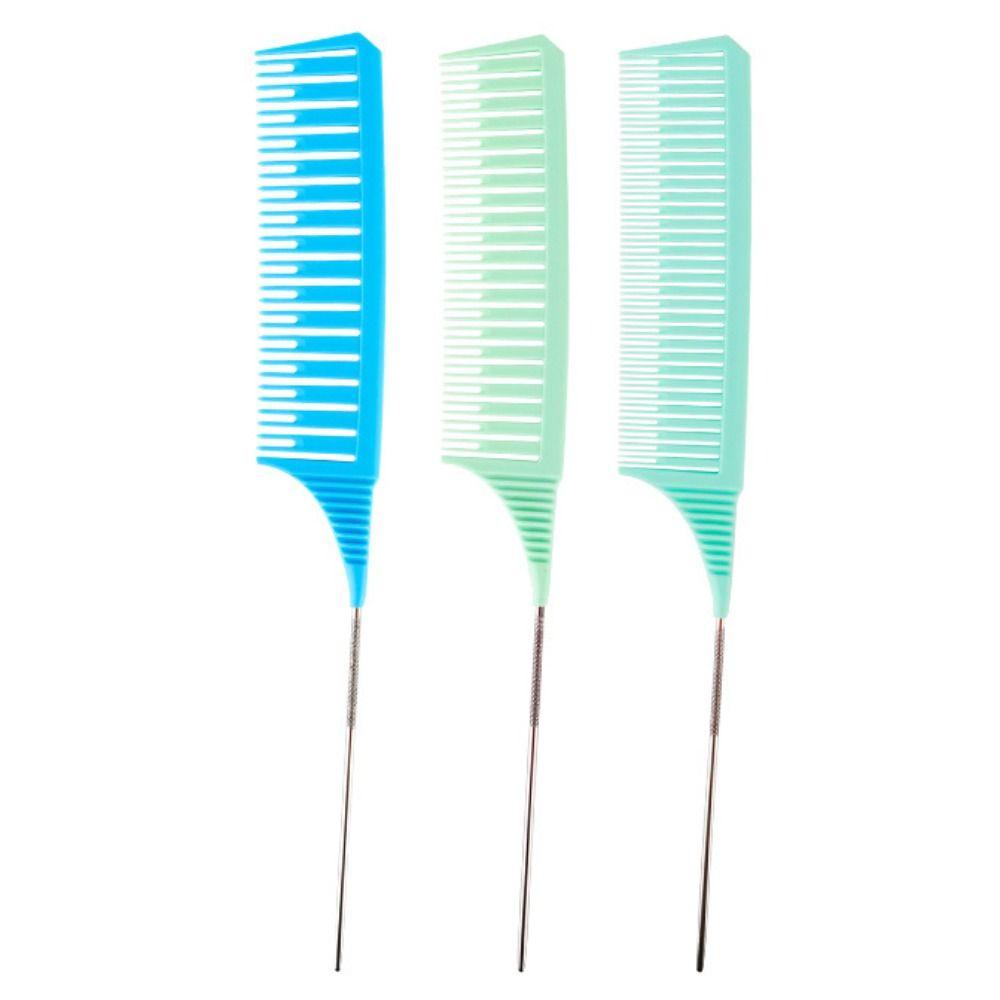 3pcs Highlighting Tailed Comb Set Weaving Hair Styling Combs Coloring Dyeing Comb