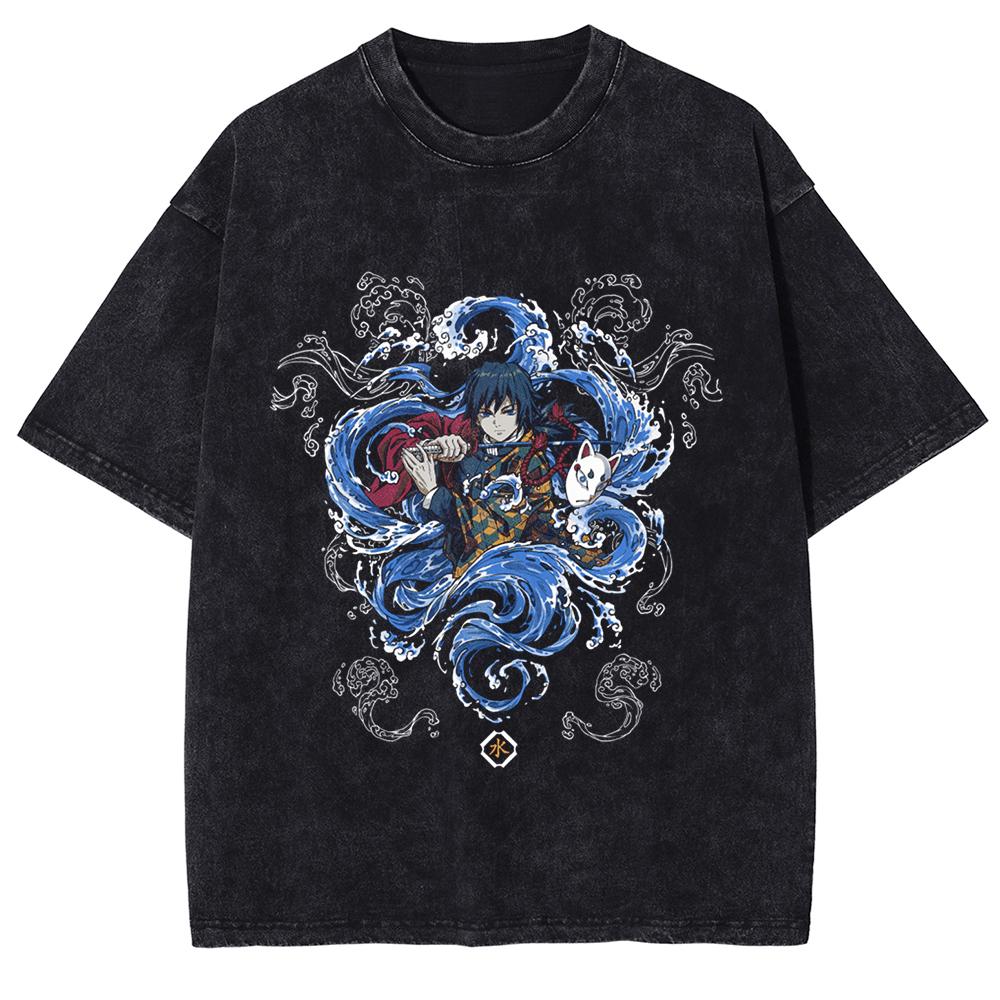 Kanroji Mitsuri Kawaii Graphic T-shirt Anime Demon Slayer Tshirt Men Women Washed T Shirts Harajuku Male Manga Cotton Tops