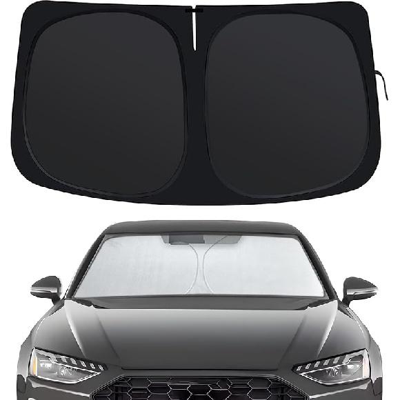 Windshield Sun Shade Compatible With Hyundai Sonata -2025, Front Window Shades Fit For Sonata, Foldable Car Sun Shield With Steering Wheel Sunshade