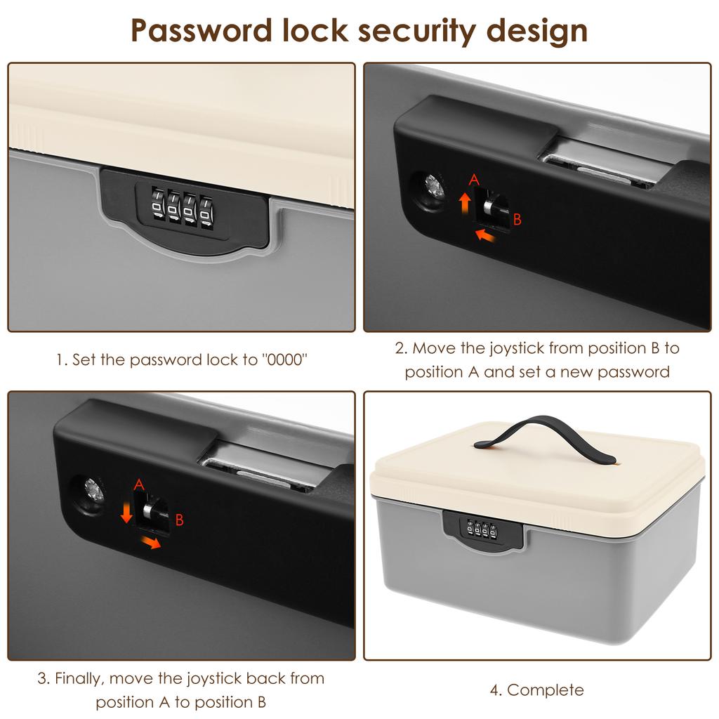 Digital Password Lock Safe Box Medicine Locking Box Passport Phone Office Document Cash Jewelry Privacy Security Suitcase