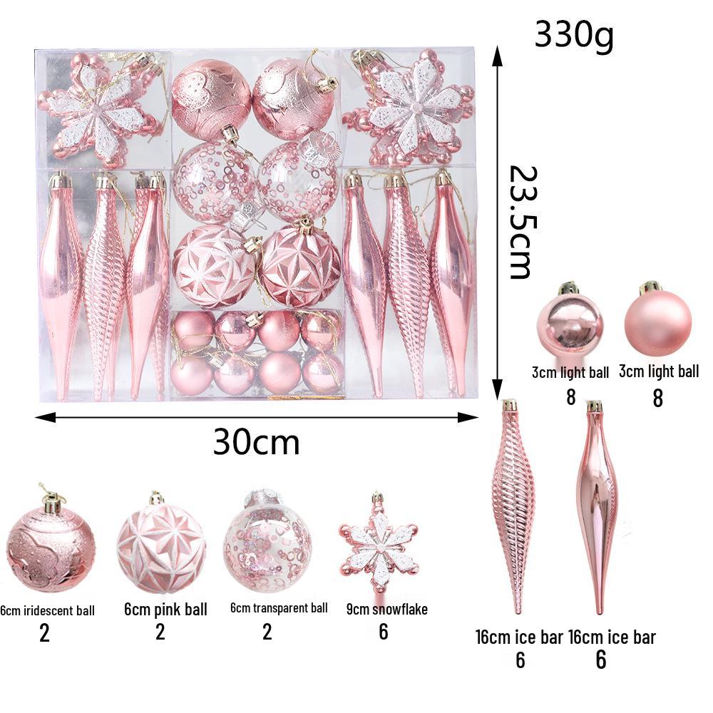 Christmas Tree Ornament Set: Nine Painted Macaron Candy Color Irregular Balls