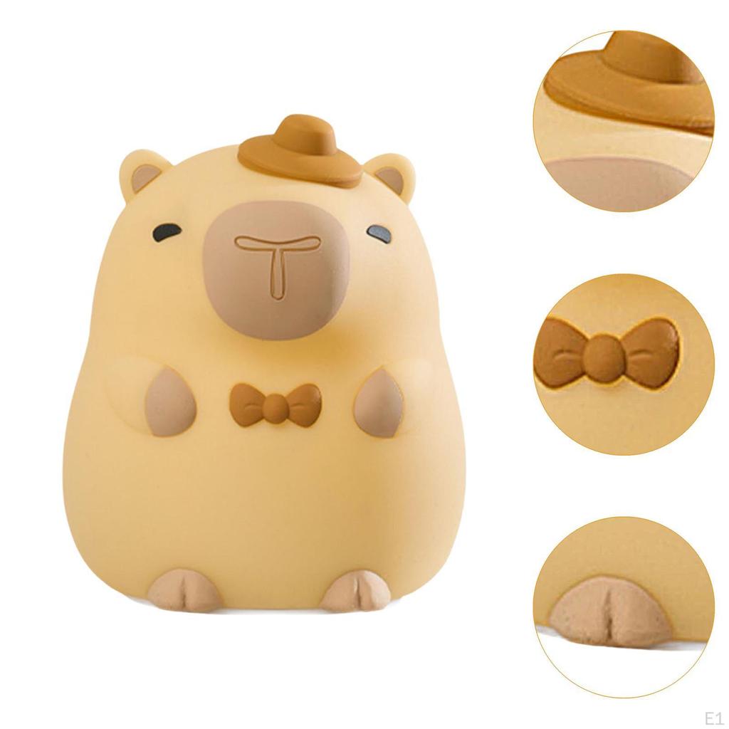 Kids Night Light Nursery Nightlight Ideal Gift Room Decor Bedside Lamp Cute Capybara for Home