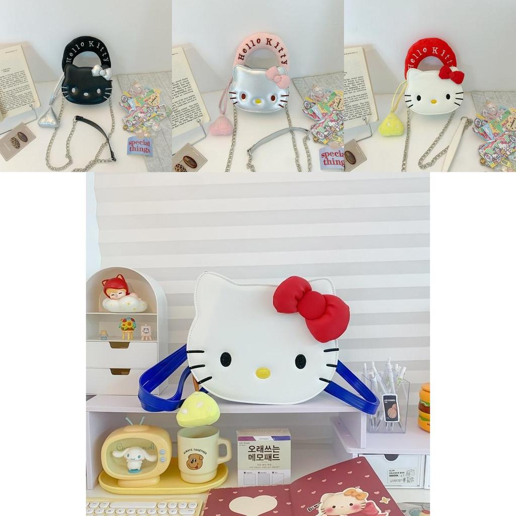 Hello Kitty Melody Cinnamoroll Mini Shoulder Bag Pu Chain Strap Sweet Summer Accessory For Daily Use