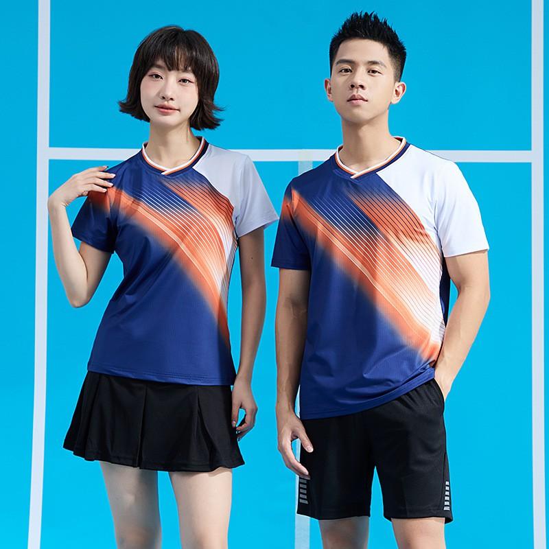 Men Women Badminton Set Quick Dry Breathable Sport Shirt Shorts Team Uniform Professional Competition Wear