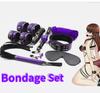 Sex Bondage Kit 8 Pcs Pueple Adult Games Set Handcuff Footcuff Whip Rope Blindfold Erotic Toys SM Cosplay Products for Men Women