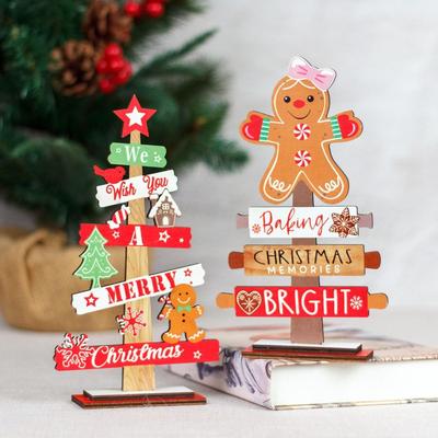 DIY Decoration Desktop Christmas Tree Exquisite Home Decor Christmas Gingerbread Man Party Favors Christmas Tree Decoration